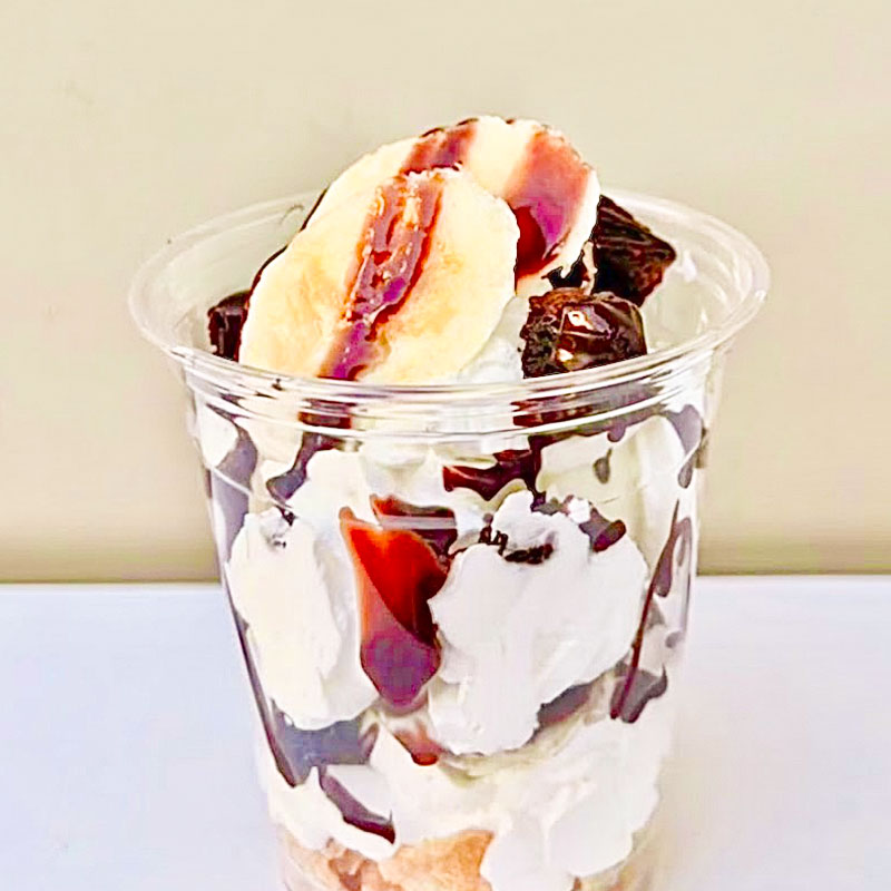 チョコバナナブラウニーパフェ